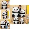 Panda Teddy Bear Doll Unique Design Logo Embroidery 45cm Height Premium Material