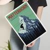 Ski Jumping Matterhorn Metal Sign Landscape Poster Vintage Home Decor Items Custom Tinplate Plaques for Wall Art Decoration Room