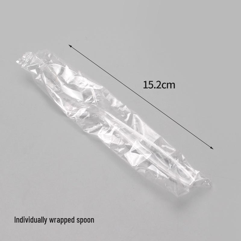 6-inch Disposable Plastic Cutlery Set: Individually Packaged Knife, Fork, and Spoon.
