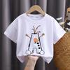 Frozen Olaf Christmas Kids Tshirts for Babys ABC Letters Birthday Party T-Shirt for Boys T Shirts for Girl Tops Tees