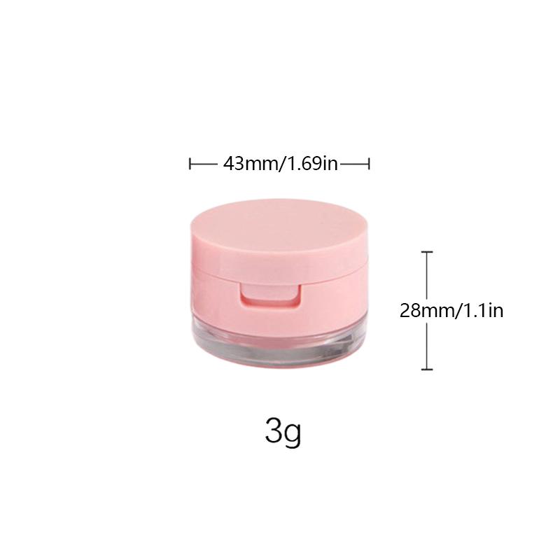 1Pcs 3G/5G Portable Powder Box Empty Loose Powder Container With Sieve Mirror Cosmetic Sifter Loose Jar Travel Makeup Container