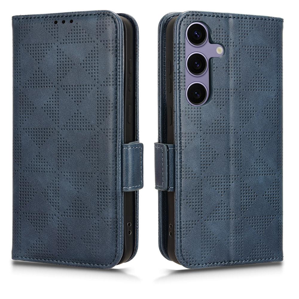 For Samsung Galaxy S24+ Cell Phone Case Imprinted Triangle Anti-drop Wallet PU Leather Cover