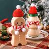 Christmas Gingerbread Man Cup Christmas Gift Drinking Cup Transparent Beverage Juice Milk Coffee Mug Cup Christmas Decorations
