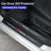 4PCS Car Door Sill Protective Films Stickers For Toyota Corolla Yaris Camry Prius RAV4 CHR Hilux Aygo Avensis Key Accessories