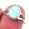 Natural Republic Ларимар Драгоценный камень 925 Проба Серебро Подарочное Кольцо S.7 Y5V39
