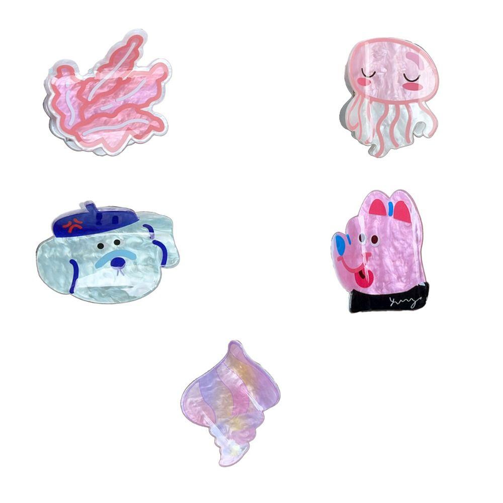 Акриловая морская заколка для волос в виде животного в корейском стиле в виде маленькой акулы, модная заколка для волос в виде щенка из мультфильма, повседневная