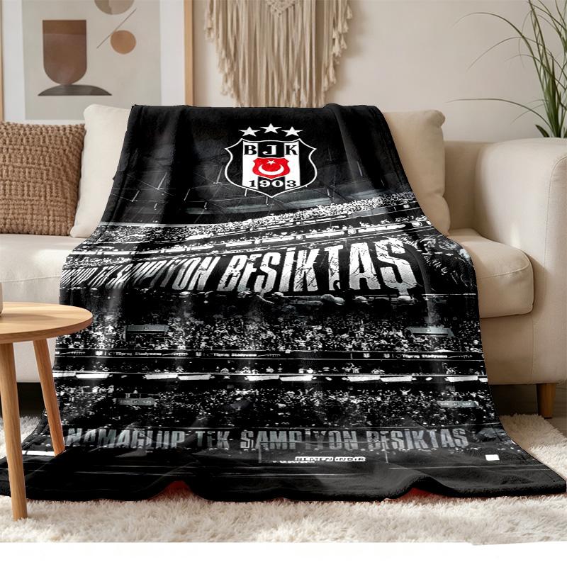 Besiktas JK Soft and comfortable flannel Suitable for sofas living rooms outdoor camping travel and also makes a great anniversary gift