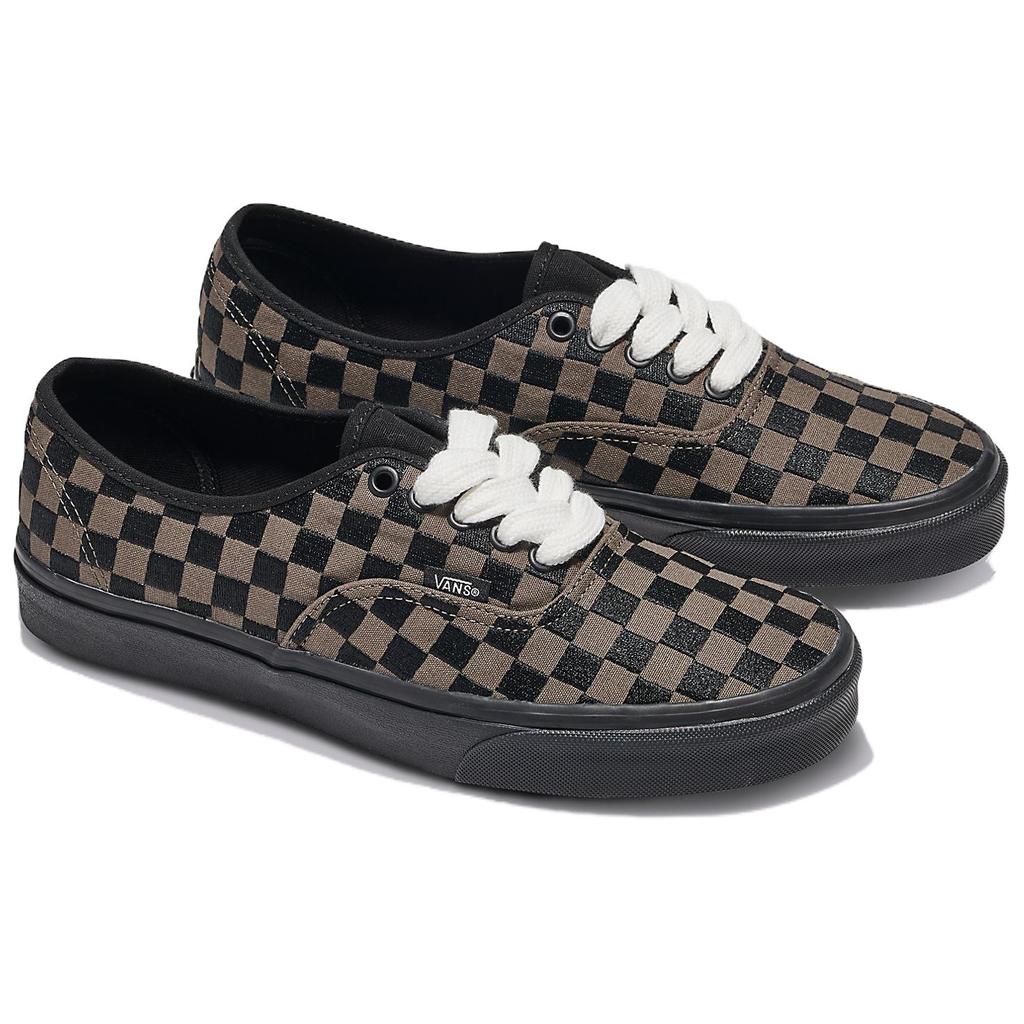 Vans Аутентичная вышитая шахматная доска — черные кроссовки унисекс VN0009PVCJK