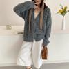 Нежный ветер вязаный кардиган топ женская одежда осень и зима новый ленивый ветер свободный универсальный свитер куртка