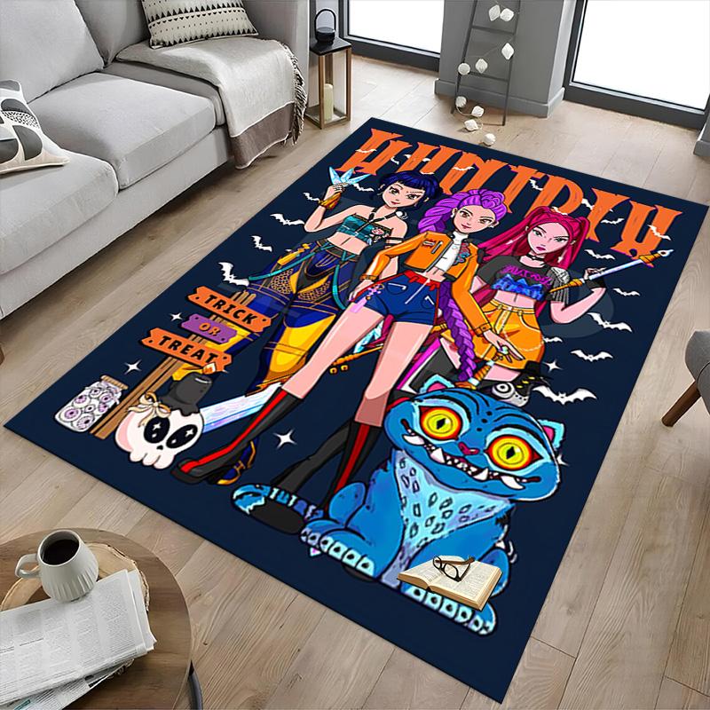 Halloween Trick Treat Party Carpet For Playroom Bedroom Living Room Sofa Home Decorkids Game Area Rug Nonslip Floor Mat
