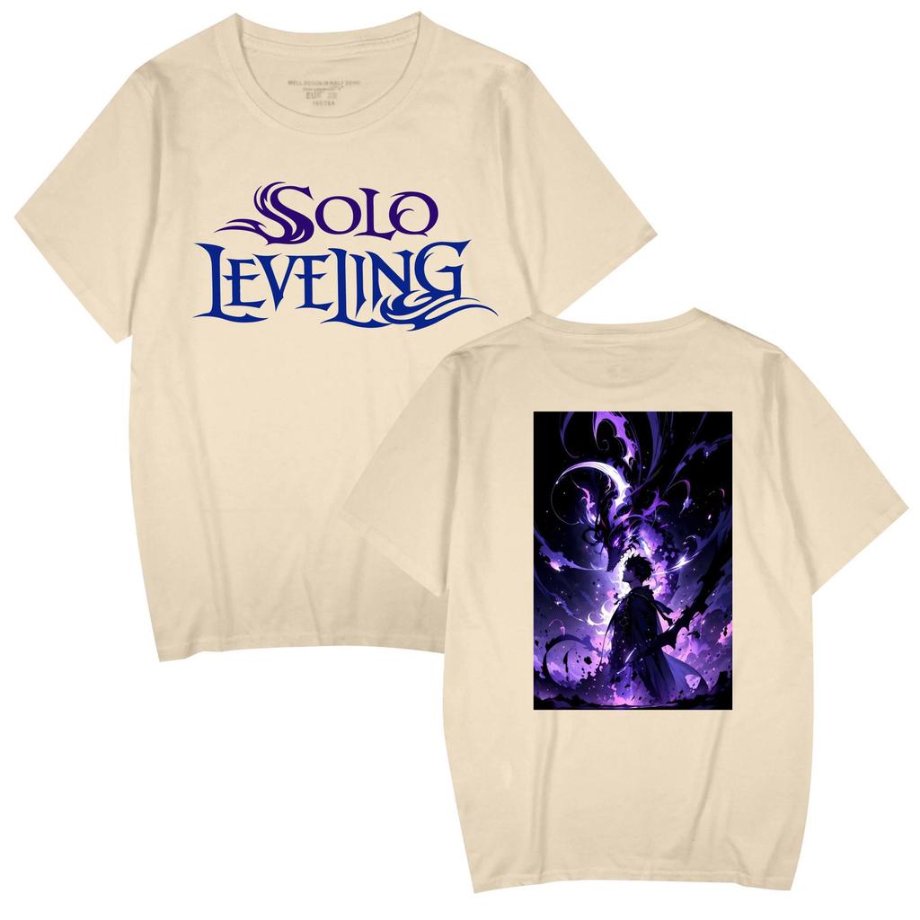 Популярный аниме 'Solo Leveling' Унисекс Повседневная футболка с коротким рукавом для пар