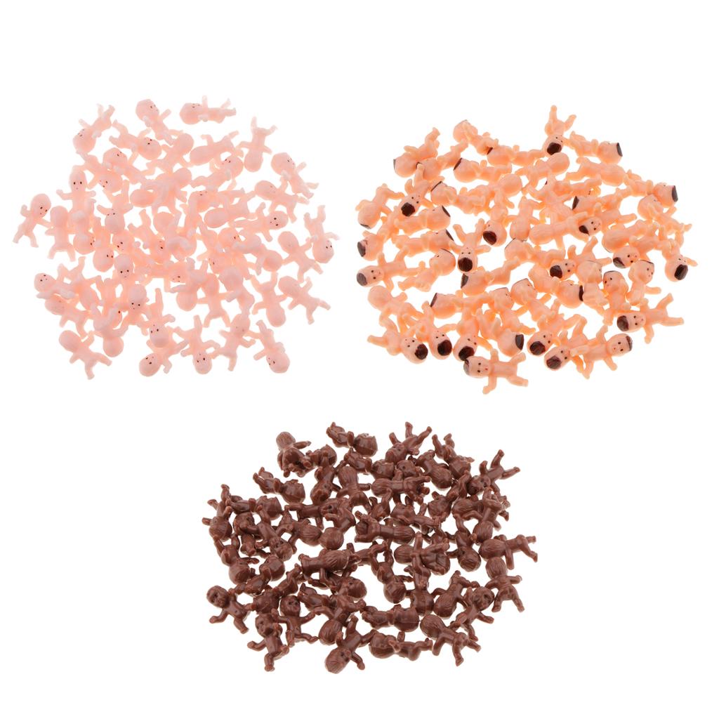 50pcs Mini Newborn Baby Doll Toy Shower Decor Party Bag Filler  Pink