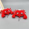 Милый красный краб рак плюшевая кукла брелки сумка подвеска игрушка смешной красный омар школьный ранец украшения аксессуары подарок