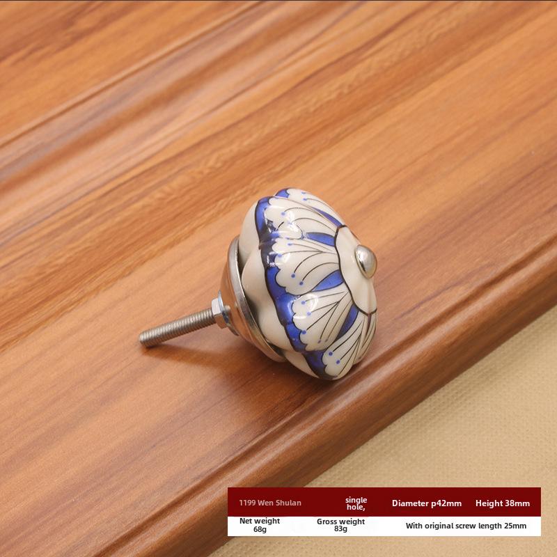 Американская современная керамическая ручка-тыква - круглая, с одним отверстием для шкафов и гардеробов