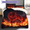 Flame Wolf  Pattern Bedding Quilt Set Quilt Cover Pillowcase Home Decoration  Gift (1 * duvet cover + 2 * pillowcase, without core)