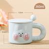 High-Value Rabbit Ceramic Cup With Lid Household Cute Couple Water Cup Creative Gift Souvenir