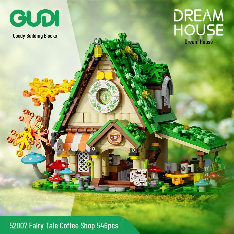 Gudi Educational Building Blocks: Coffee Shop Model Puzzle for Kids