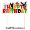 Bunny Kids Bing Birthday Party Supplies Decor Balloon Banner Cupcake Topper Prop