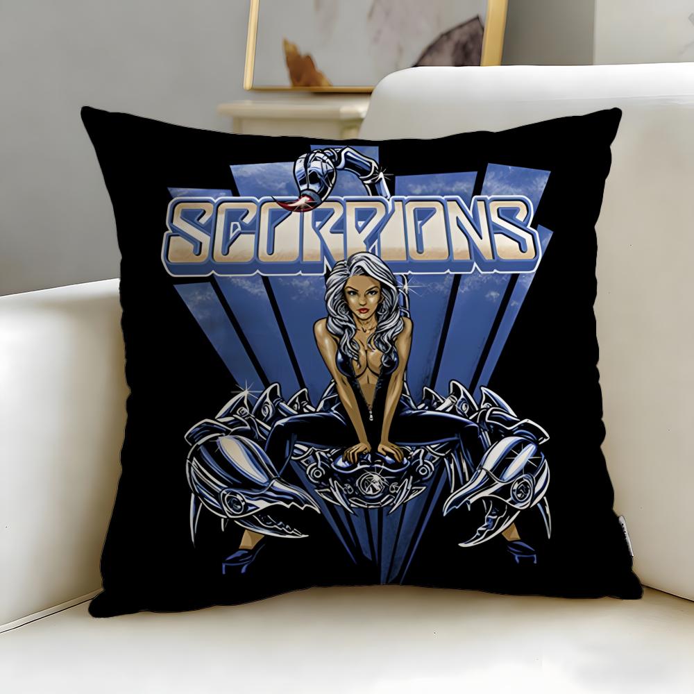 Классическая группа Scorpions Наволочка Мягкая Легко стирающаяся Подушка Универсальная для Дивана Кровати Путешествий и Офиса