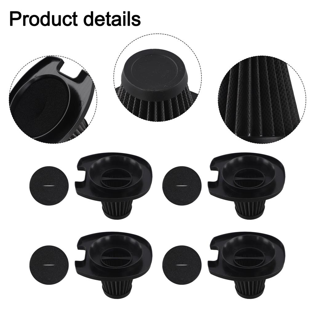 Easy Installation Filter Corded Upright Filter As Shown 4 Pack Vacuum Filter Set Reusable For Optimal Performance