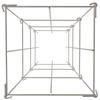 Tomato Cages, 11.8\" x 11.8\" x 46.1\", 5 Packs Square Plant Support Cages, Silver PVC-Coated Steel Tomato Towers for Climbing Vegetables, Plants,