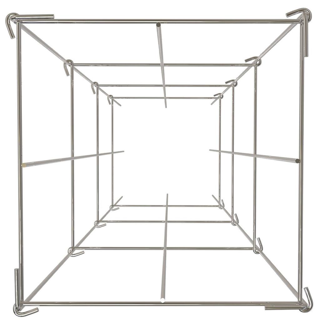 Tomato Cages, 11.8\" x 11.8\" x 46.1\", 5 Packs Square Plant Support Cages, Silver PVC-Coated Steel Tomato Towers for Climbing Vegetables, Plants,