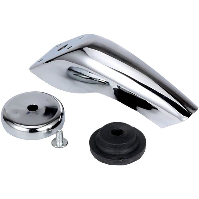 Pieds de meuble - AIMOONSA - Lot 4 (12 cm) - Chromé anti-corrosion - Base plastique - Vis fixation