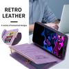 Zipper Flip Leather Case for IPhone 16 17 Pro Max Air 16E 15 14 13 12 11 Pro Max Plus Business Wallet Card Slot Phone Cover