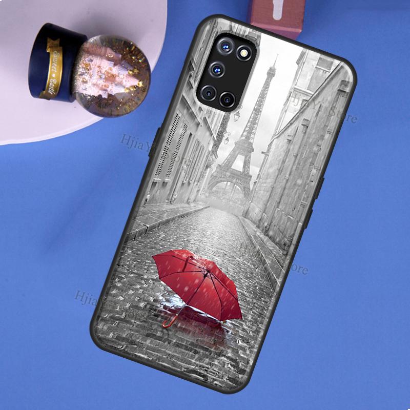 Paris Eiffel Tower Case For OPPO A74 A94 A54 A57 S A77 A76 A96 A52 A72 A91 A93 A5 A9 A31 A53 A15 A16 A17 Cover