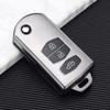 2 3 Buttons Gun Grey Shell Fob TPU Car Flip Key Case Cover For Mazda 2 3 5 6 8 MX5 MX-5 M6 RX8 RX-8 CX7 CX-7 CX5 CX-5 CX9 CX-9