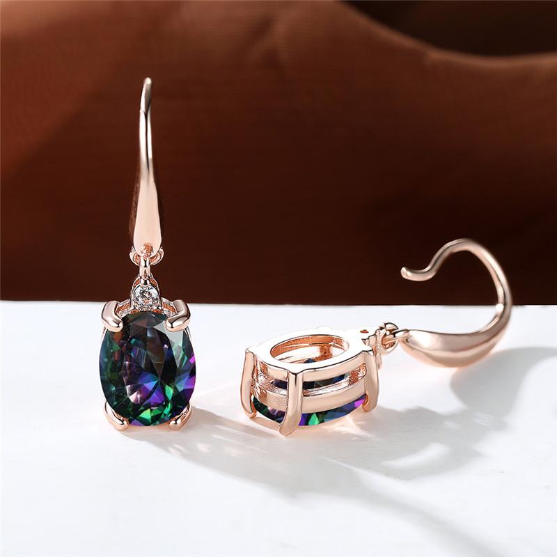 1 пара серег-крючков желтого золота овальной огранки с желтым камнем, обручальное кольцо, висячие серьги для женщин