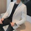 Men's Korean-Style Casual Suits: Trendy, Solid Color Jackets for Autumn/Winter - Versatile, Comfortable, and Stylish.