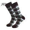Heavy Duty Cotton Socks Men's Retro Plaid Crew Socks, Thickened Combed Thermal Warm Autumn Outdoor Breathable Anti-Odor Athletic Casual for Daily Wear