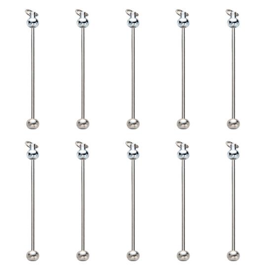 10 шт., брелок с градиентом цвета из бисера, металлические стержни, звенья для проектов «сделай сам», кулон, аксессуары для изготовления ювелирных изделий