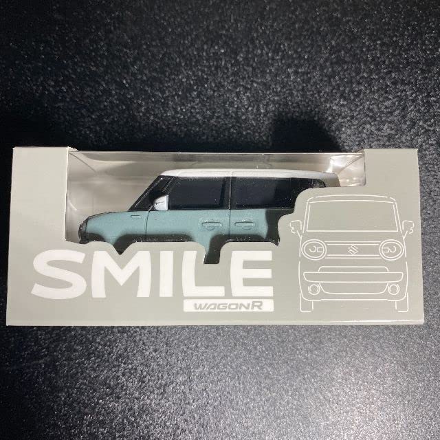 Suzuki Wagon R Smile Машинка на пружинном механизме Миниатюрная машинка Сине-белый металлик Белый