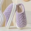 New Winter Home Cotton Slippers Women's and Men Warm Toe Wrap Plush Slippers Couple's Indoor Non-slip Thick Sole House Slides