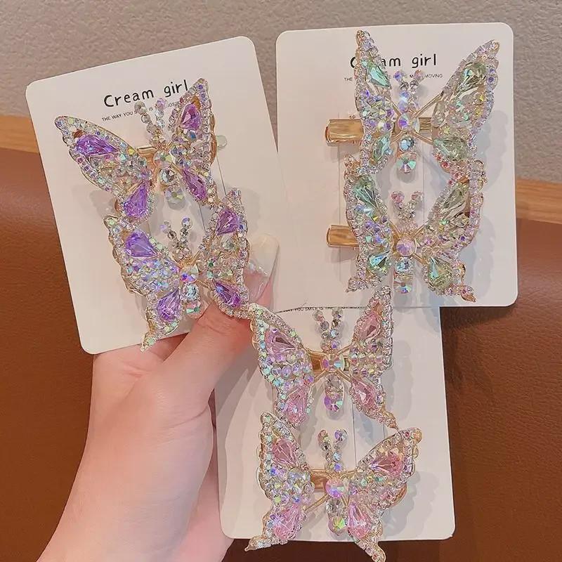 Милые заколки-бабочки для девочек - головной убор феи, боковая заколка для челки