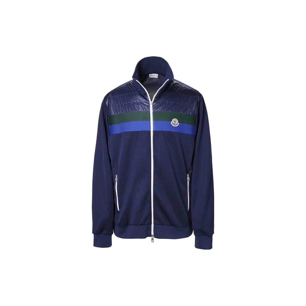 Moncler Color Block Stripe Logo Patch Zip Jacket Men Jacket 8G00007899A0778