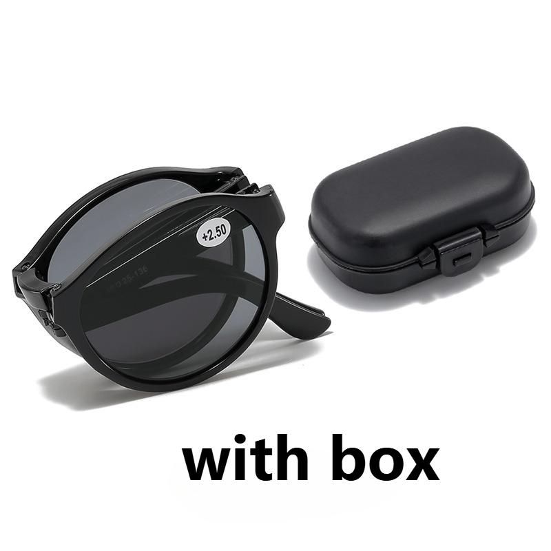 4colors Portable Folding Presbyopia Sunglasses Women Men HD Eye Protection Anti Blue Light Reading Sunglasses Fashion Goggles