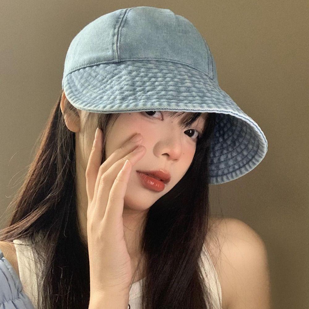 Retro Women Baseball Cap Windproof Sun Cap INS Big Brim Sun Hat Summer Spring Autumn