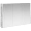 6 Piece Bathroom Furniture Set in Concrete Grey Engineered Wood and Glass