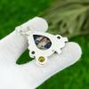 Womens day Sale Natural Sodalite Citrine 925 Sterling Silver New Pendant Jewelry