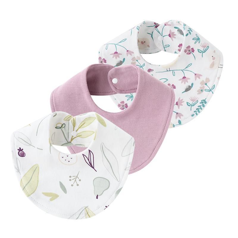 3Pcs Baby Cotton Bibs Burp Cloth Cartoon Print Infant Saliva Towels for Girls Boys Newborn Bib Toddler Stuff Baby Accessories