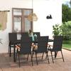 Día Y Noche - Día Y Noche Garden Dining Set 7 Pieces Black and Brown