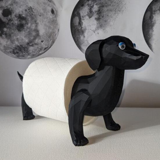 Animal Toilet Paper Holder Freestanding Cartoon Sheep Toilet Roll Holder 3D Printed Pig Cat Loo Roll Holder for Bathroom Decor Tissue Roll Storage