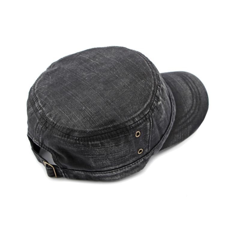 Мужская шляпа с плоским верхом, винтажная армейская шляпа из мытого хлопка