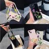 Мягкие чехлы для iPhone 16 15 13 12 11 14 Pro Max 7 8 Plus, защитный чехол от падения с четырьмя углами, дополнительный шнурок N75, бабочки, цветы