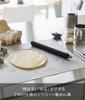Yamazaki Tower Silicone Rolling Pin with W3 X D3 X Dishwasher Rolling and Cutting 1412 Scraper, Black, H30cm, Safe, 2-Way Function,