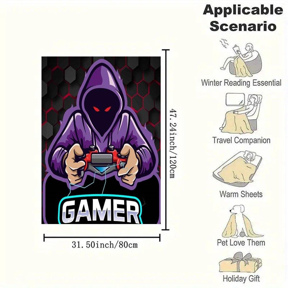 "Pro Gamer Hoodie: Purple Gaming Sweatshirt for Gamers"Blanket Flannel Throw Blanket for Sofa, Bed, Travel, Camping, Office, Couch, Chair, A