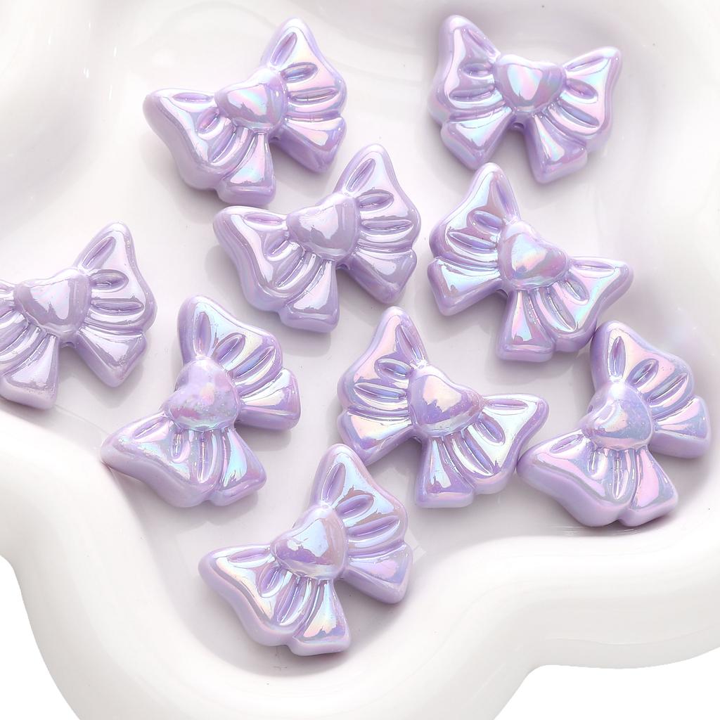 2/10 шт. акриловые бусины-бантики цвета AB, разбросанные бусины для самостоятельного изготовления браслетов, ожерелий и ювелирных изделий